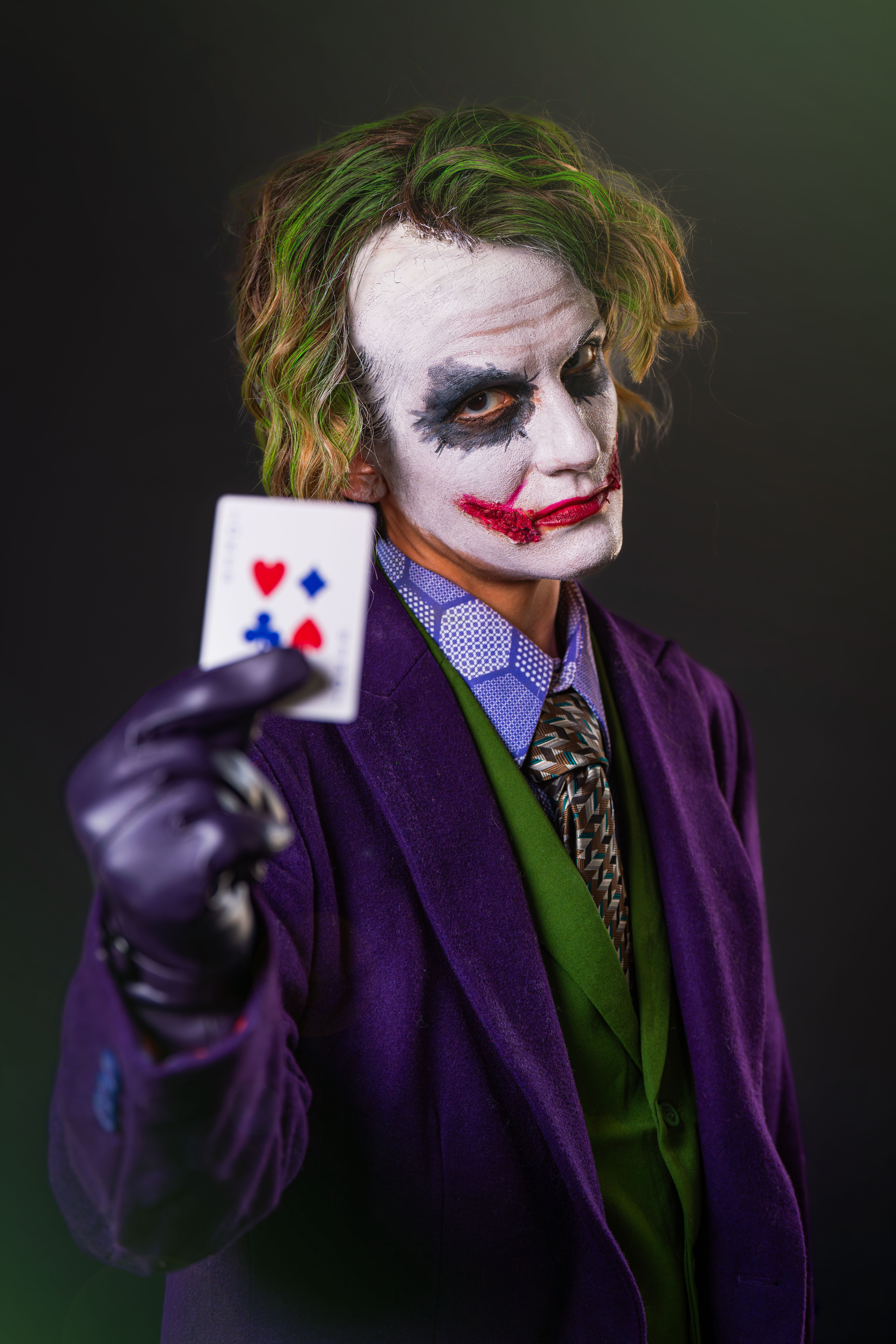 Creative portrait photography — The Joker cosplay editorial